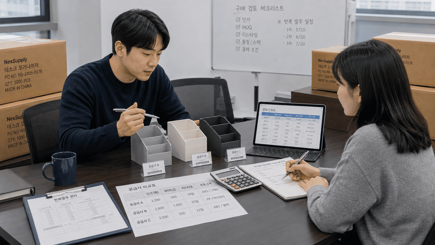 제조사·기업 구매팀의 중국 발주 업무 예시