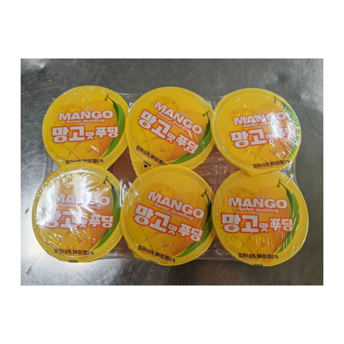 망고 푸딩 컵 제품 구성 · 원본 사진