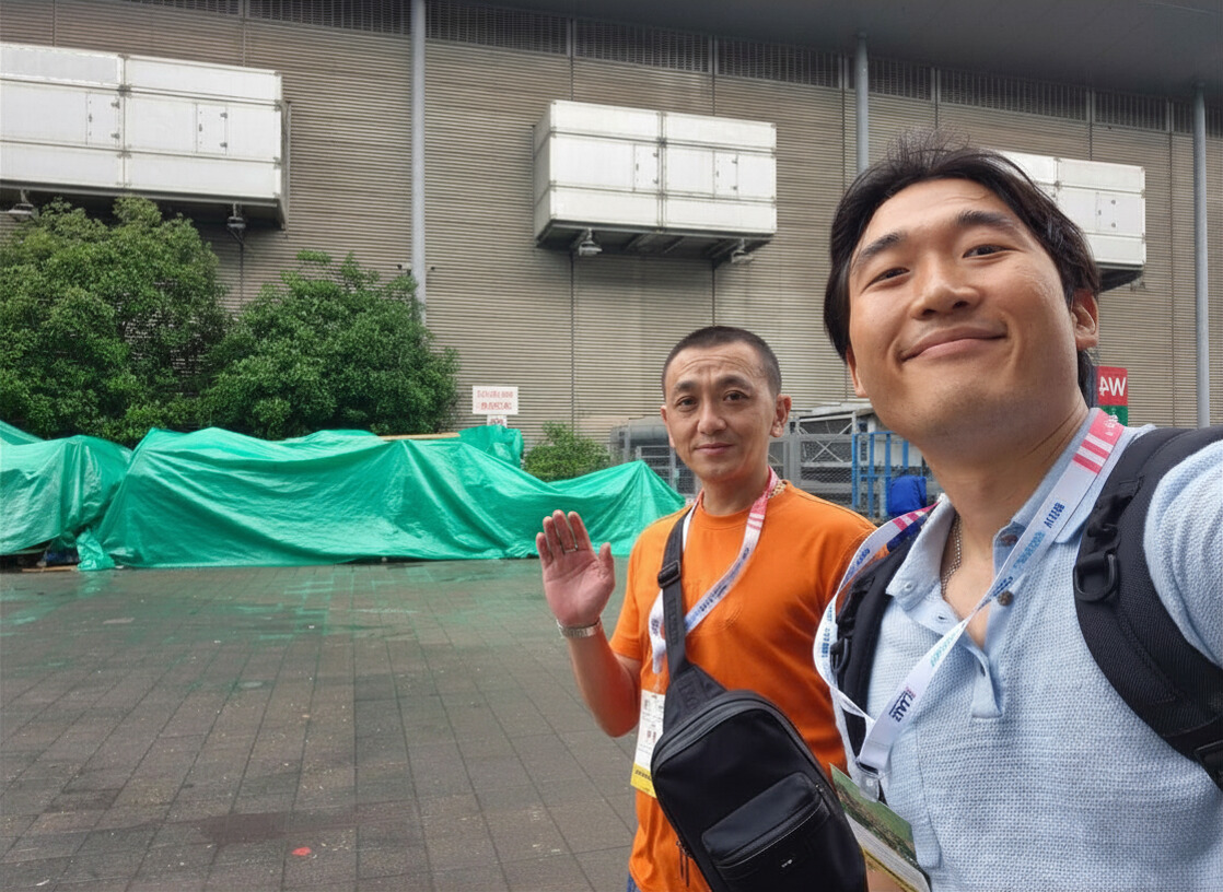 Jun Kim during a supplier-side field visit